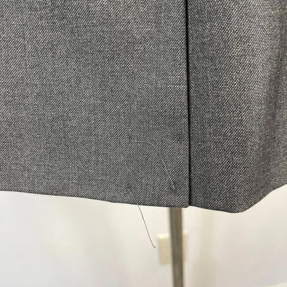 CALVIN KLEIN Gray Single Breasted Black Belt Blazer Jacket Career Women's 14